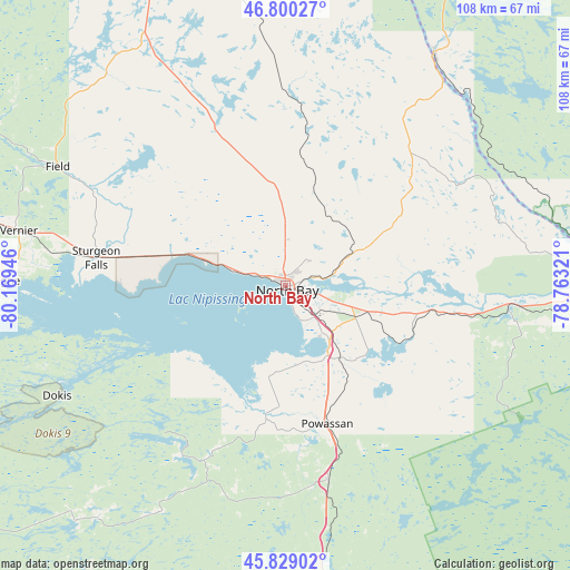 North Bay on map