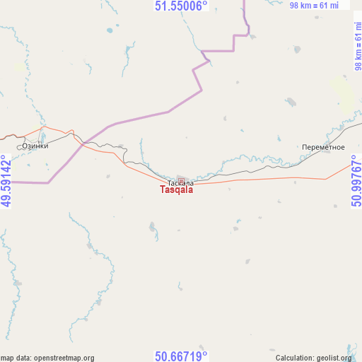 Tasqala on map