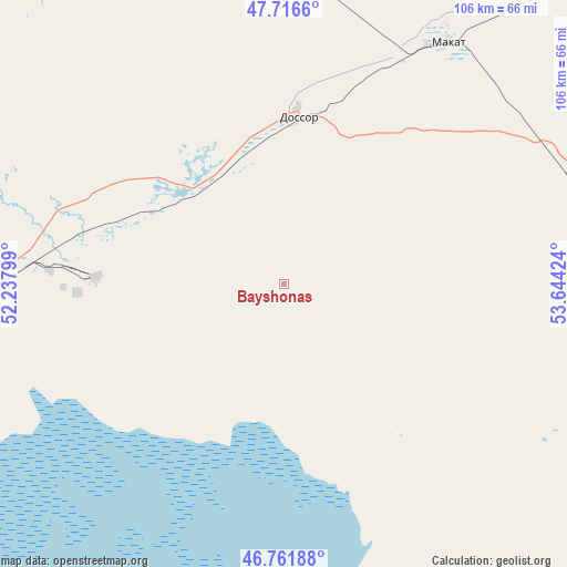 Bayshonas on map