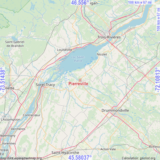 Pierreville on map