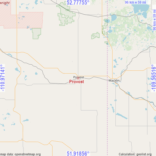 Provost on map