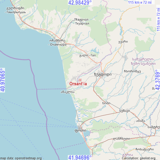 Orsant’ia on map