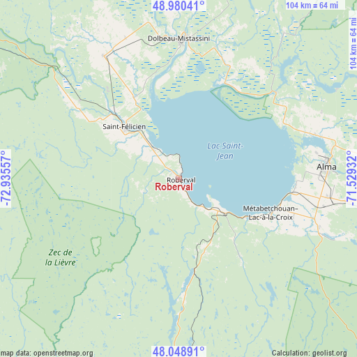 Roberval on map