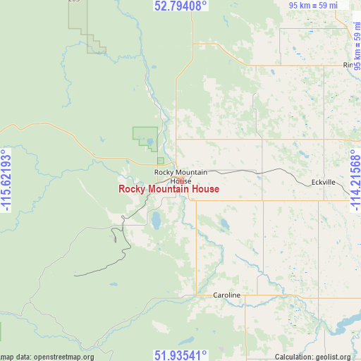 Rocky Mountain House on map