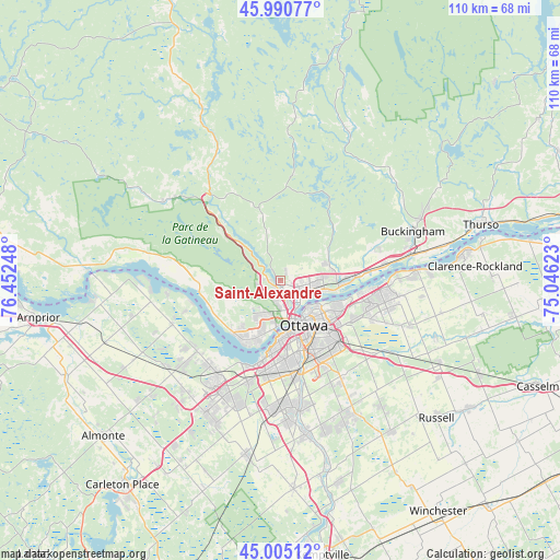 Saint-Alexandre on map