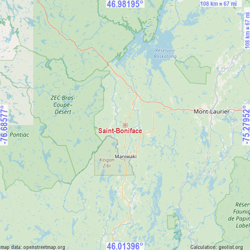 Saint-Boniface on map