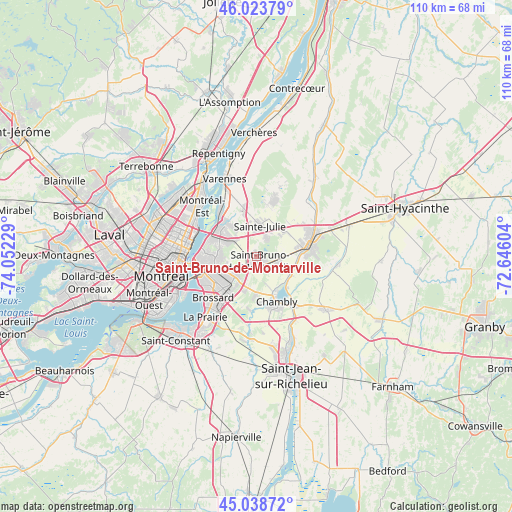 Saint-Bruno-de-Montarville on map