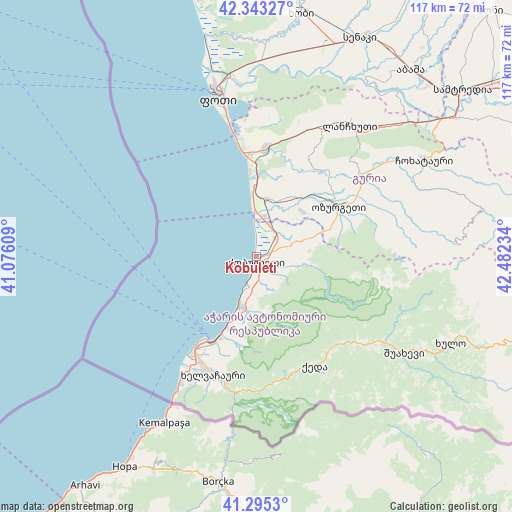 Kobuleti on map