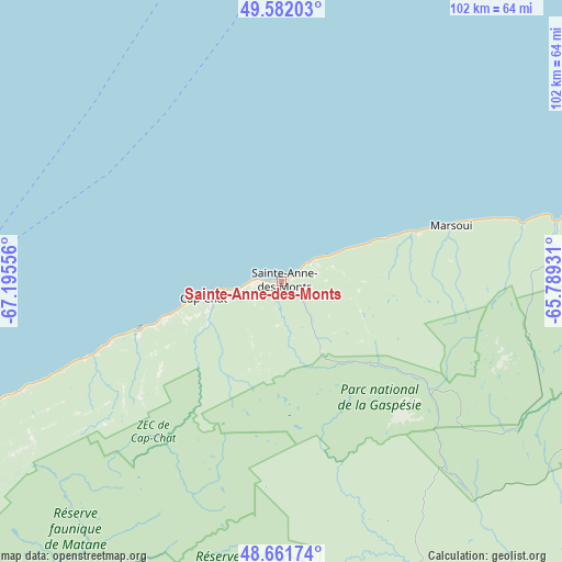 Sainte-Anne-des-Monts on map
