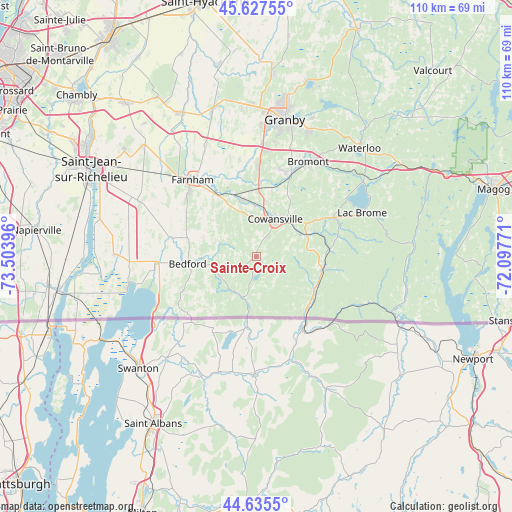 Sainte-Croix on map