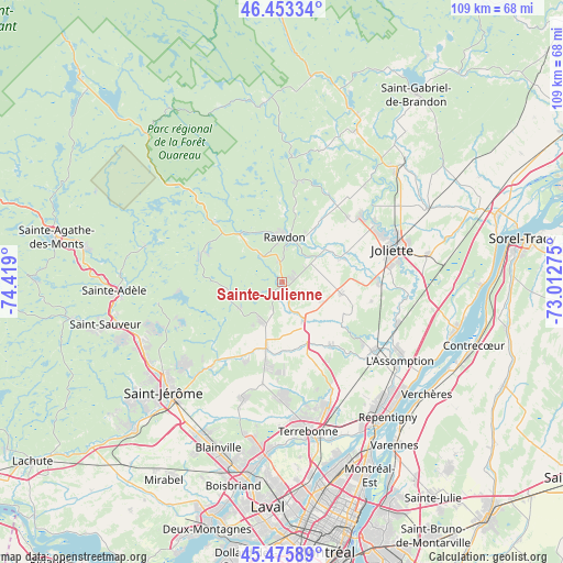 Sainte-Julienne on map