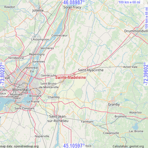Sainte-Madeleine on map