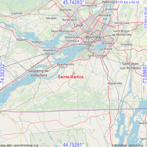 Sainte-Martine on map