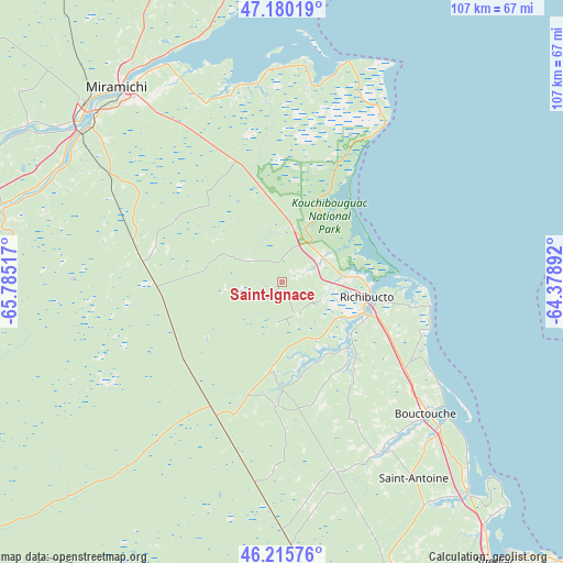 Saint-Ignace on map