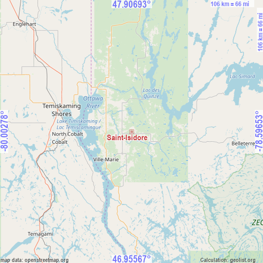 Saint-Isidore on map