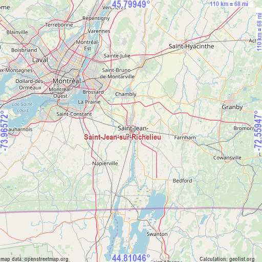 Saint-Jean-sur-Richelieu on map
