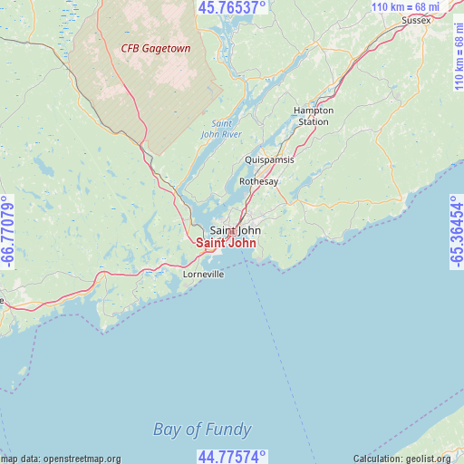 Saint John on map