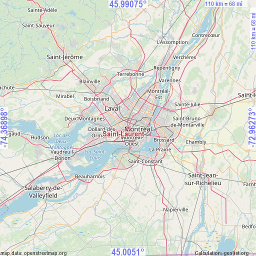 Saint-Laurent on map
