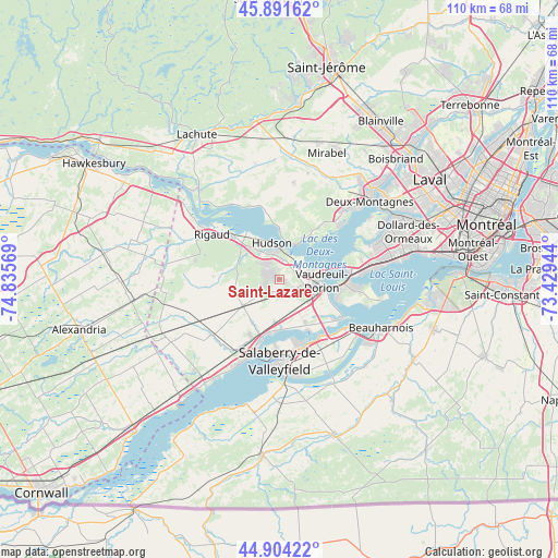 Saint-Lazare on map