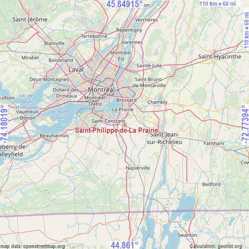 Saint-Philippe-de-La Prairie on map