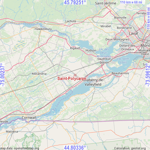 Saint-Polycarpe on map
