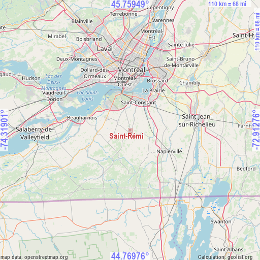 Saint-Rémi on map