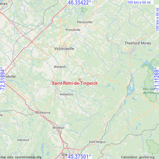 Saint-Rémi-de-Tingwick on map