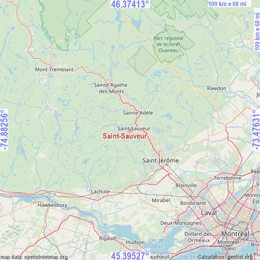 Saint-Sauveur on map