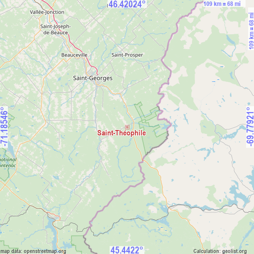 Saint-Théophile on map