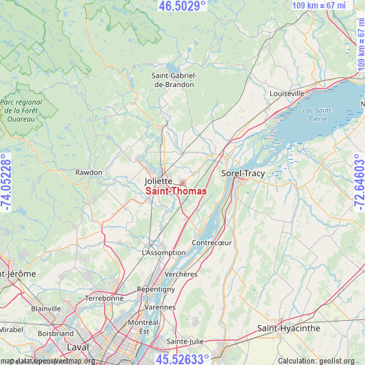 Saint-Thomas on map