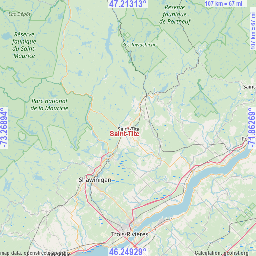 Saint-Tite on map