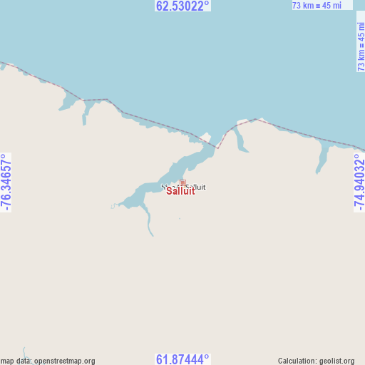 Salluit on map