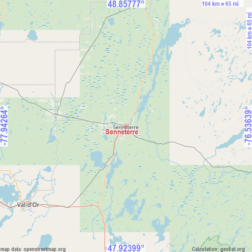 Senneterre on map