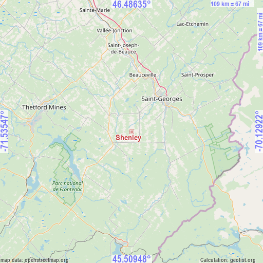 Shenley on map