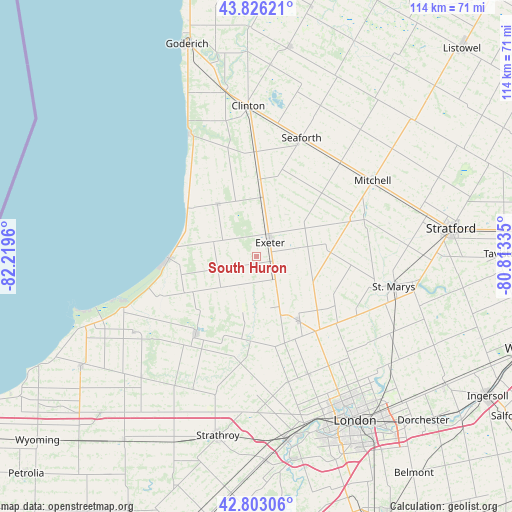 South Huron on map
