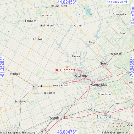 St. Clements on map
