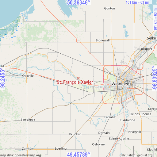 St. François Xavier on map