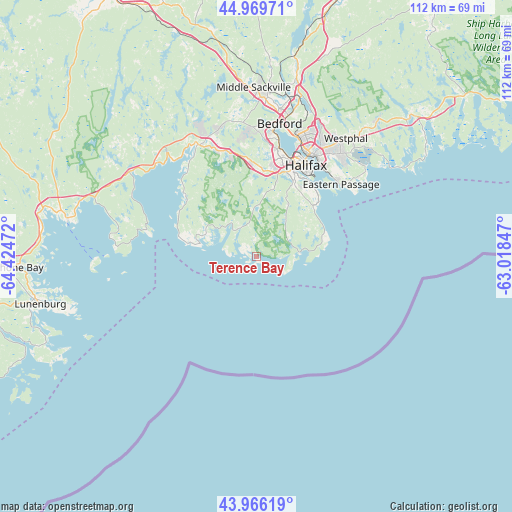 Terence Bay on map