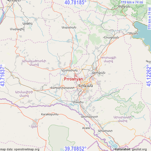 Prroshyan on map