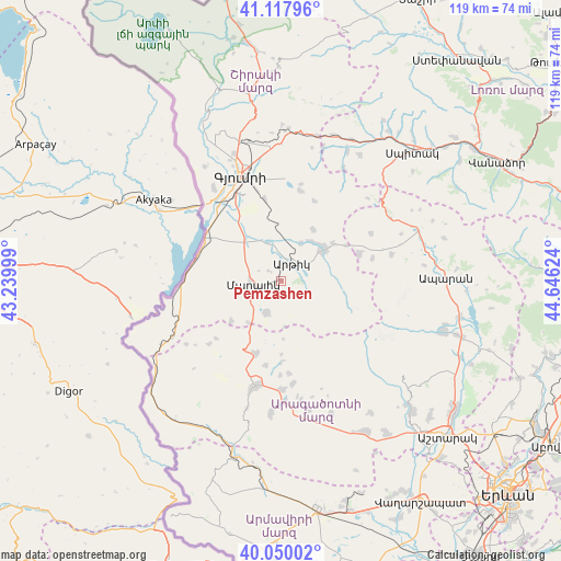 Pemzashen on map