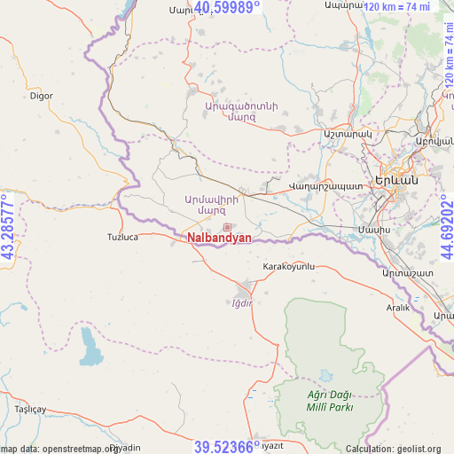 Nalbandyan on map