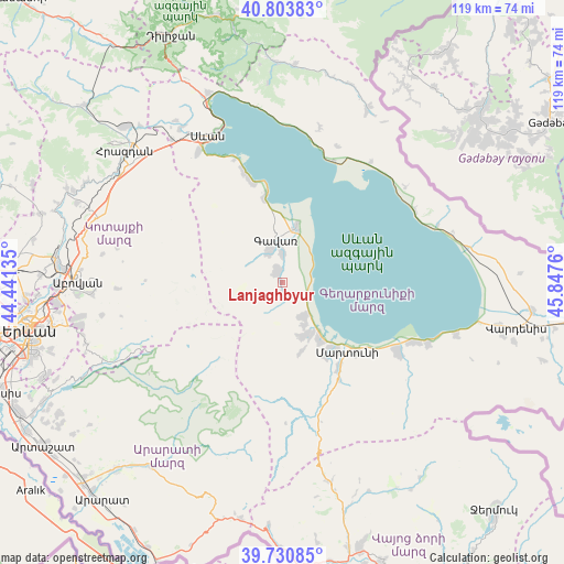 Lanjaghbyur on map