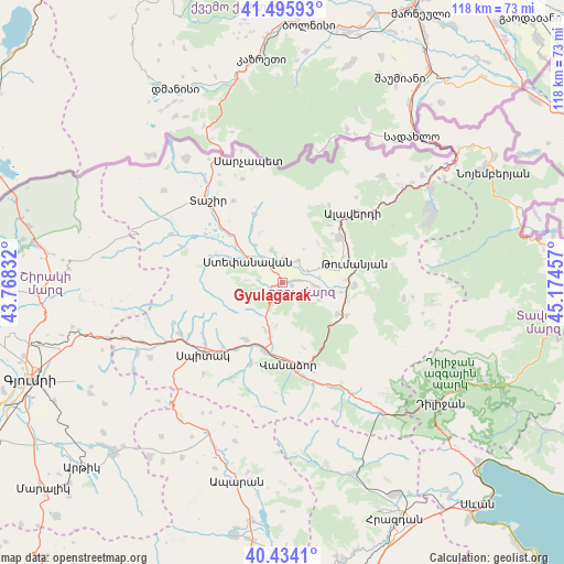 Gyulagarak on map