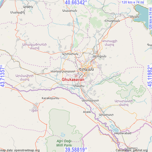 Ghukasavan on map
