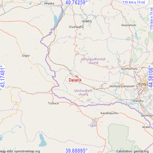 Dalarik on map