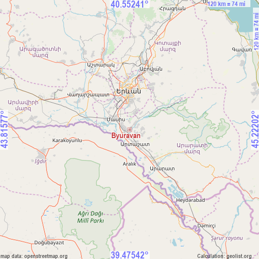 Byuravan on map