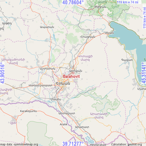 Balahovit on map