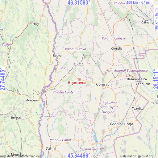 Vişniovca on map