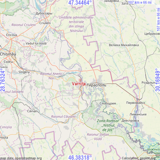 Varniţa on map