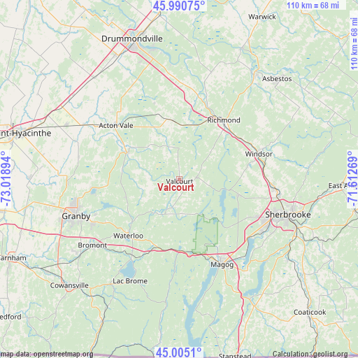 Valcourt on map